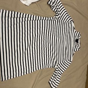 Black and white striped Ann Taylor shirt